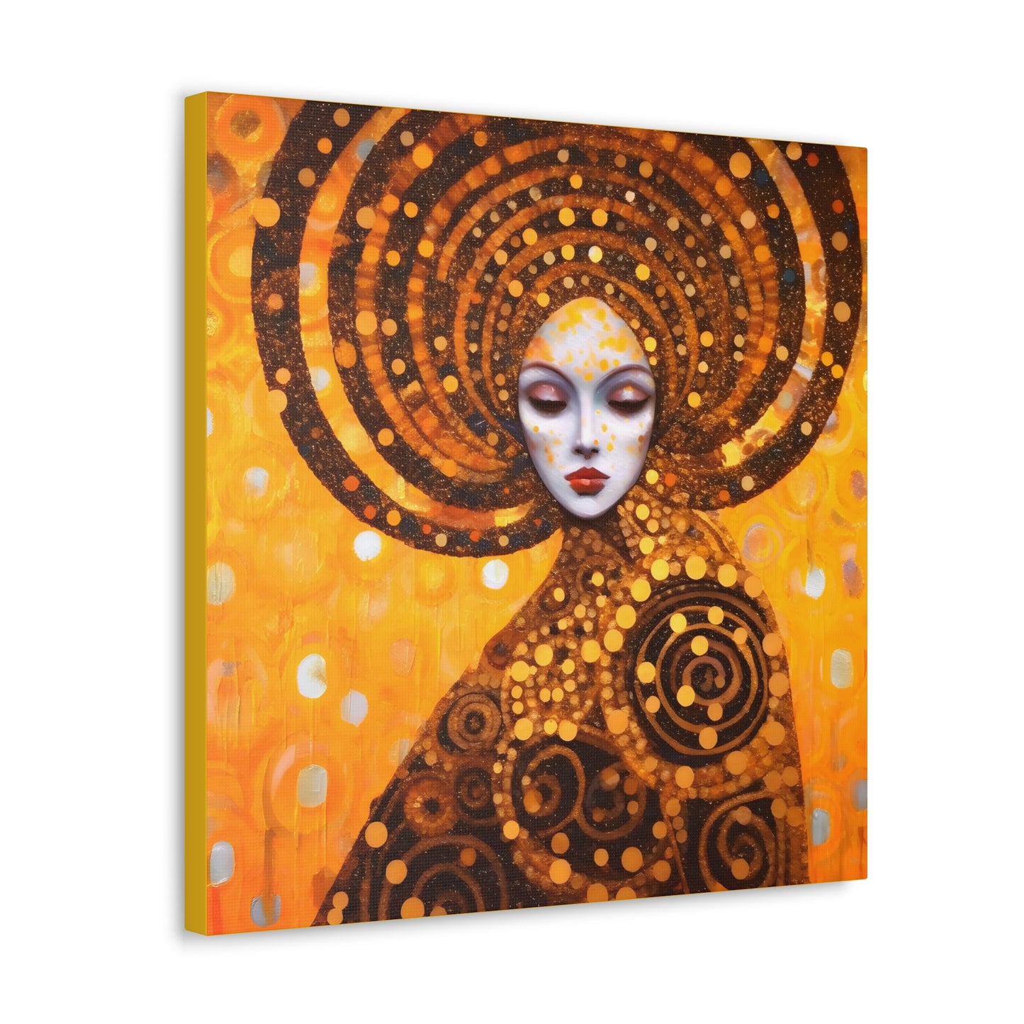 Gustav Klimt Fertility Goddess Headdress Fine Art Print Canvas Wall Art