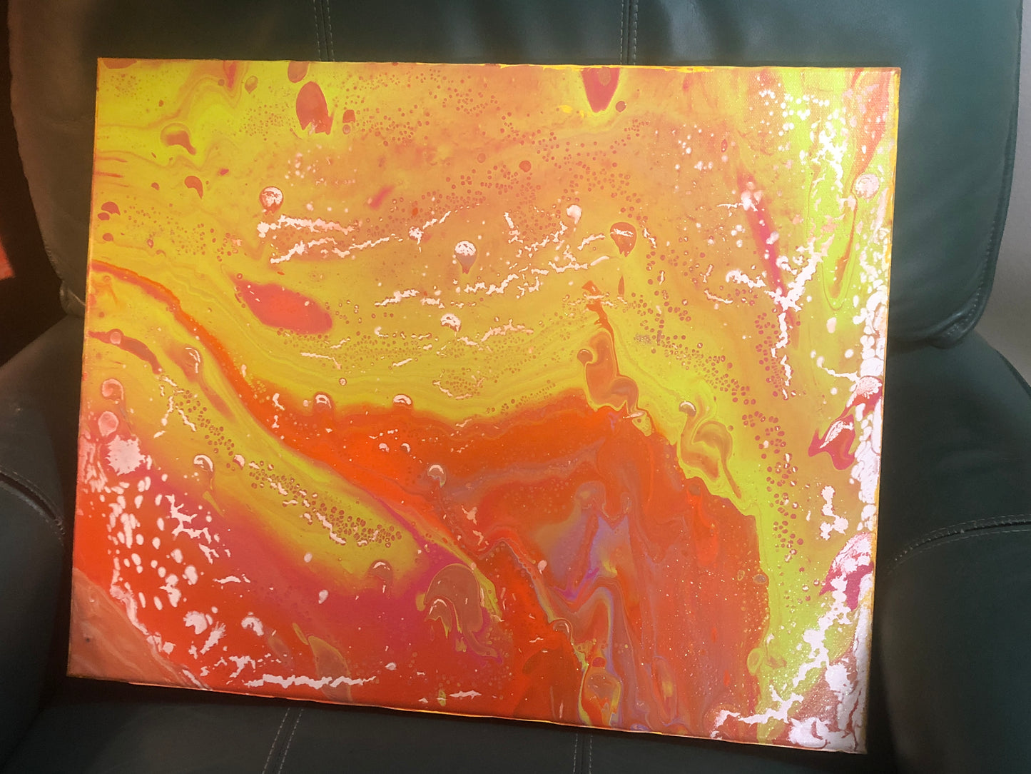 Alien Landscape Psychedelic 16x20 Canvas Painting