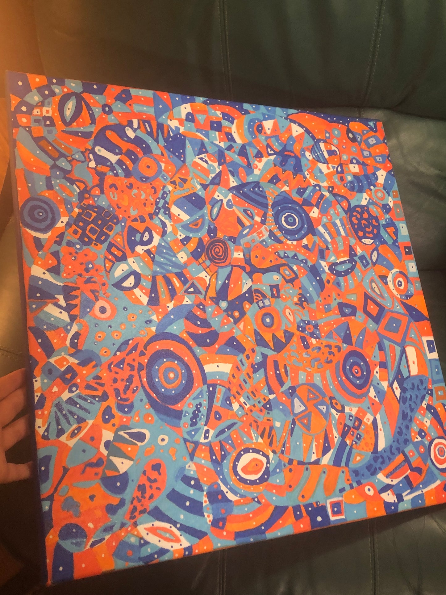 Milwaukee Soul Abstract Funky 20x20 Canvas Painting