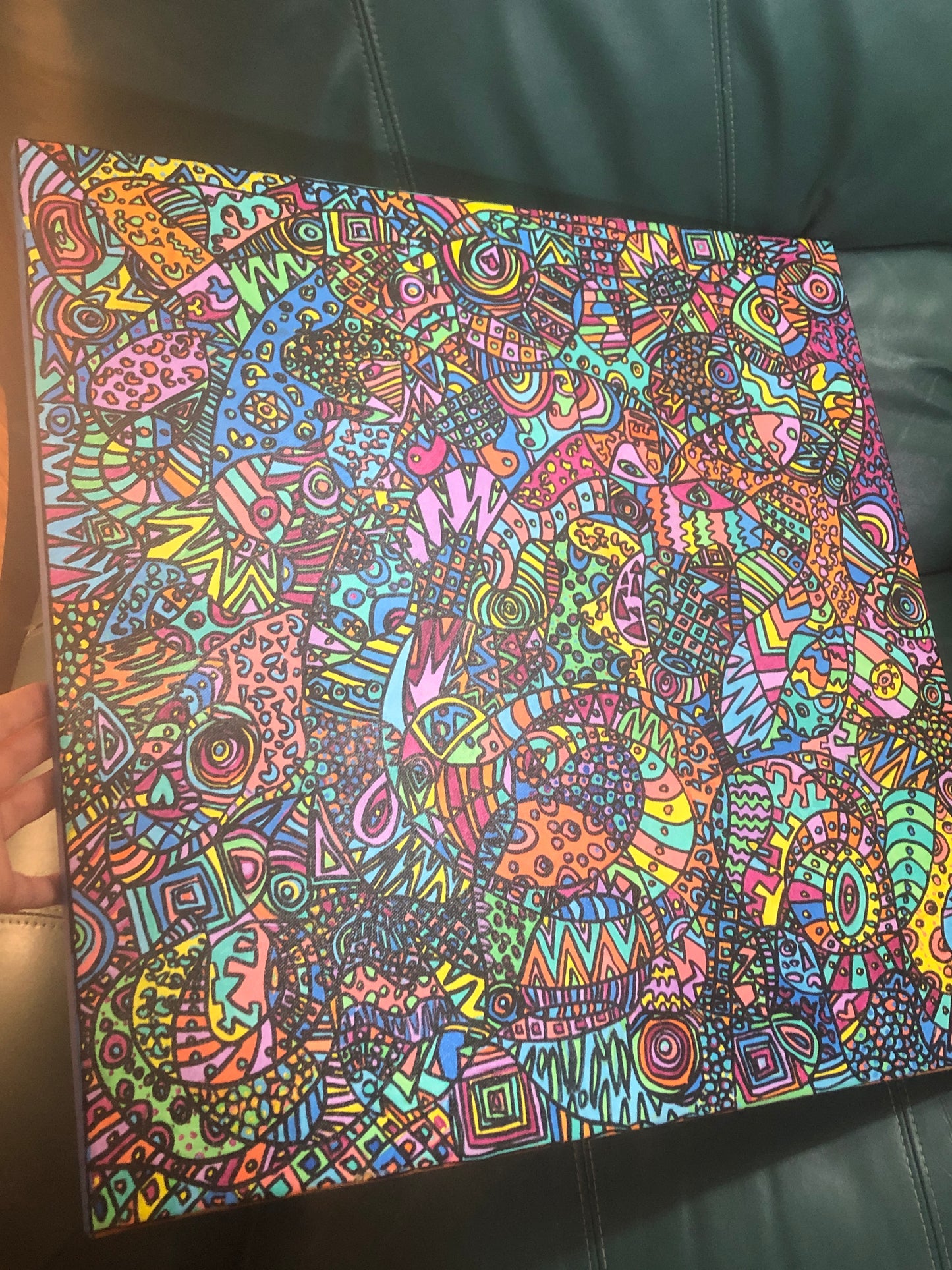 Hormones Graffiti Abstract Funky 20x20 Canvas Painting