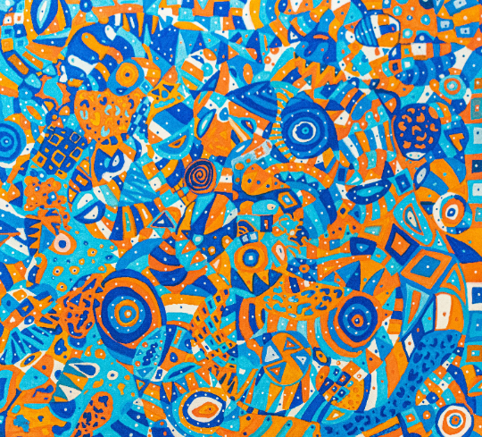 Milwaukee Soul Abstract Funky 20x20 Canvas Painting