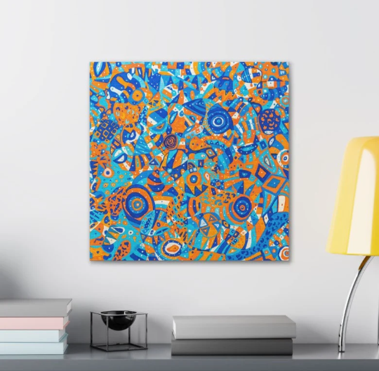 Milwaukee Soul Abstract Funky 20x20 Canvas Painting