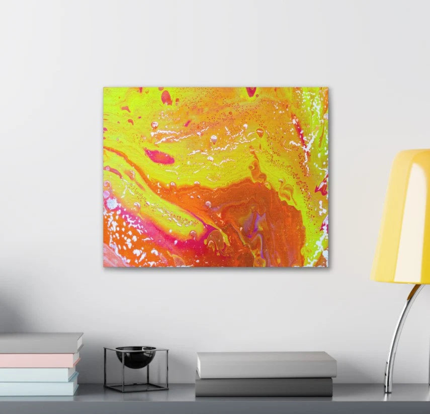Alien Landscape Psychedelic 16x20 Canvas Painting
