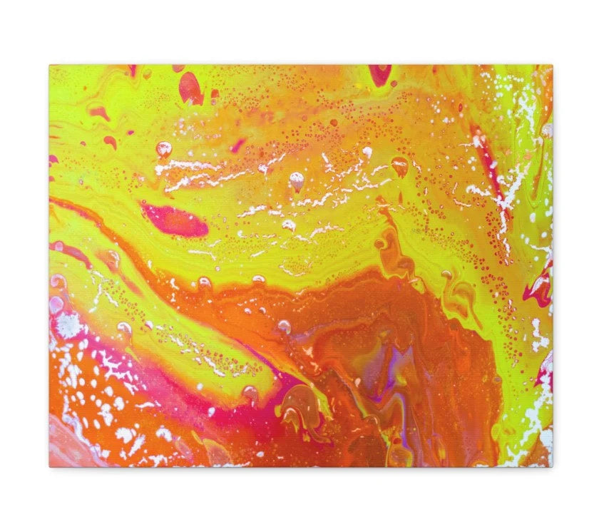 Alien Landscape Psychedelic 16x20 Canvas Painting