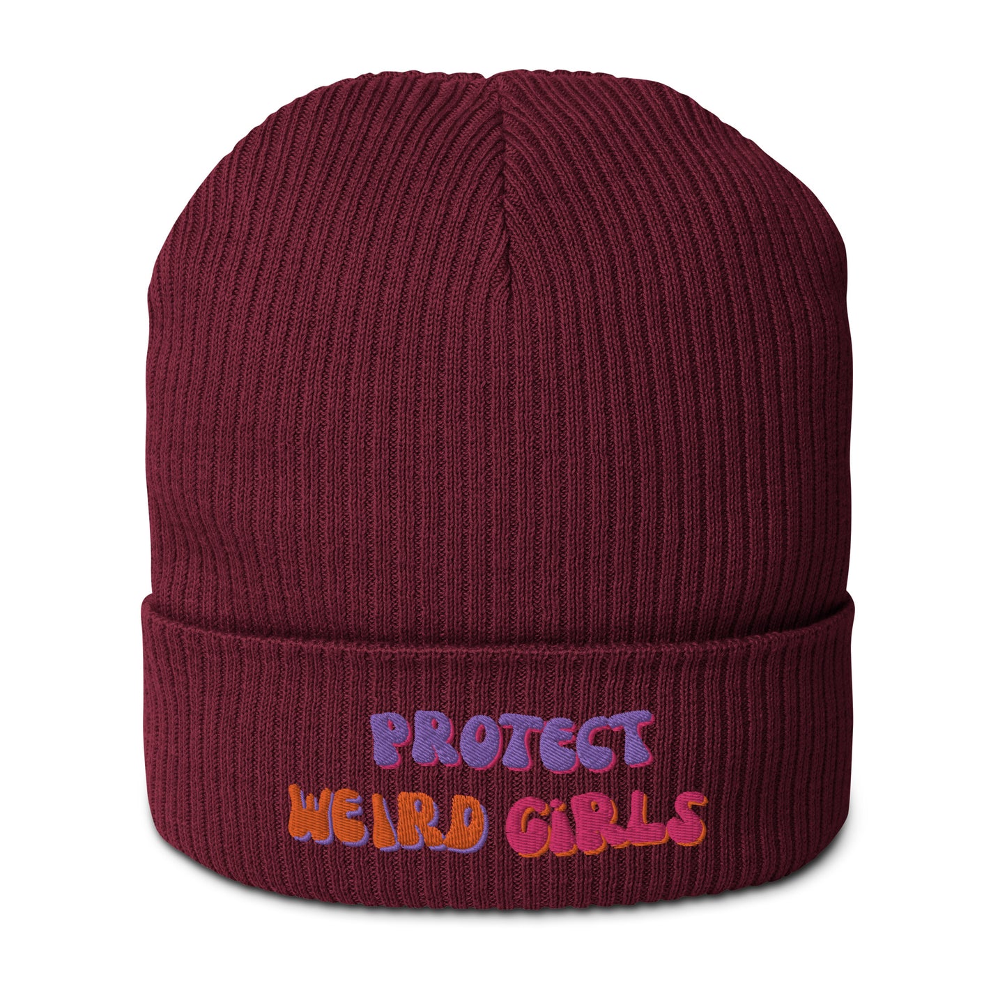 Protect Weird Girls Knit Beanie