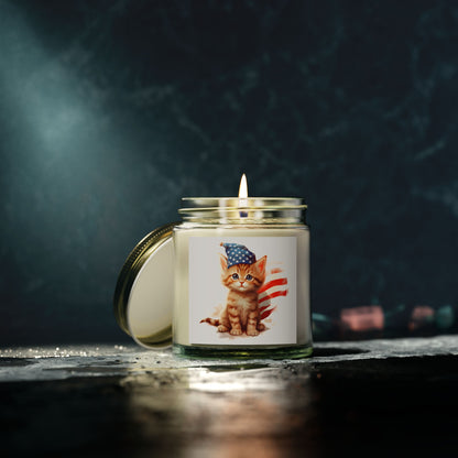 Patriotic Cat Scented Candle - 10 Different Scents