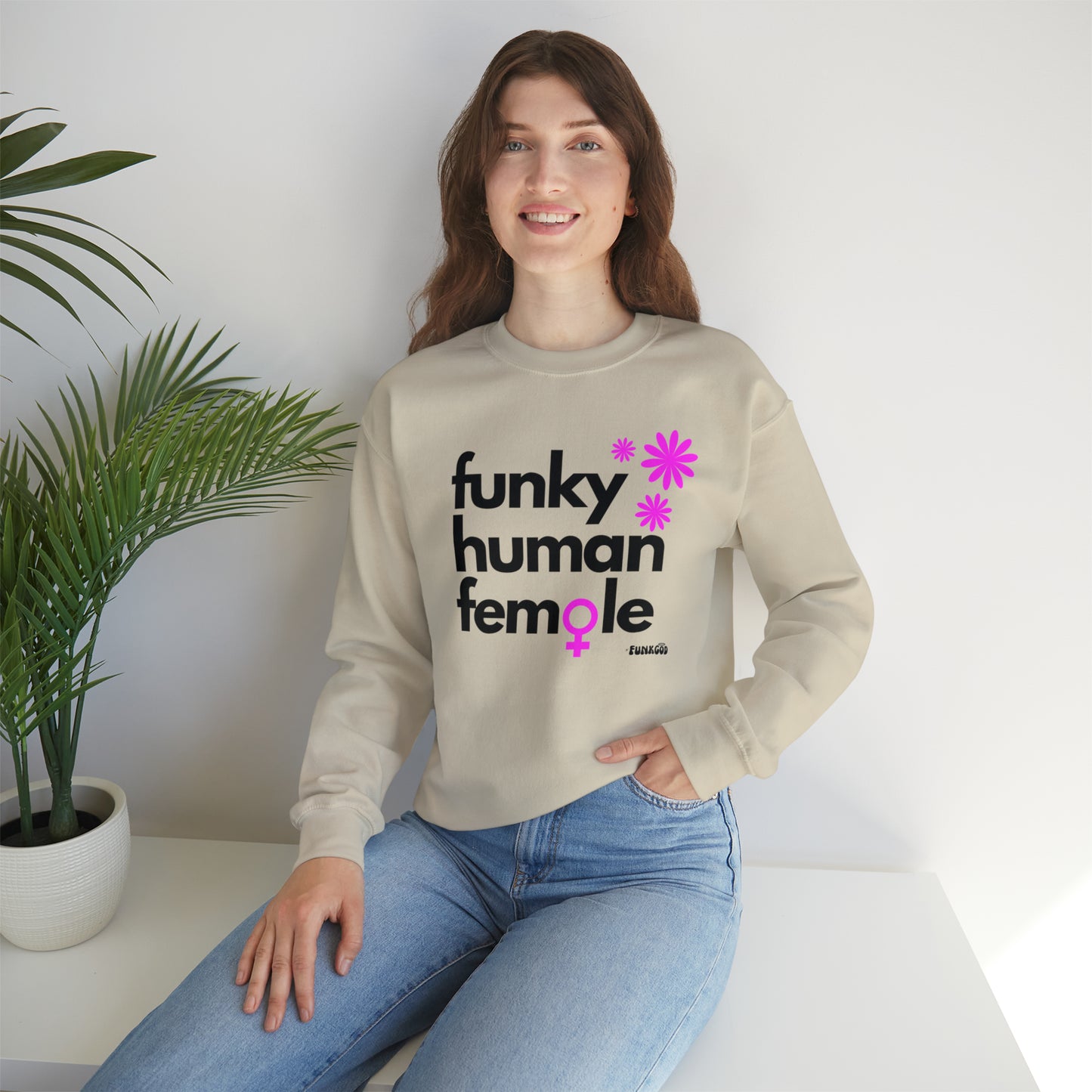 Funky Human Female Slogan Women's Casual Sweatshirt