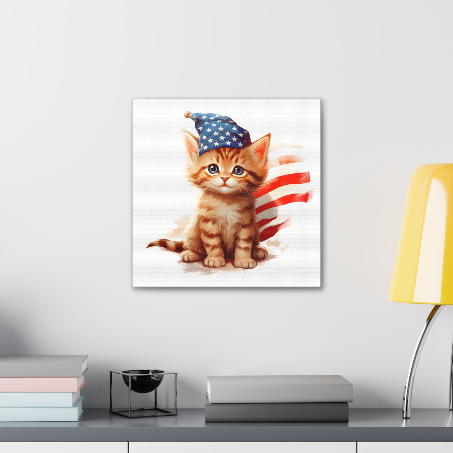 Based Freedom Kitten Cute Canvas Wall Art