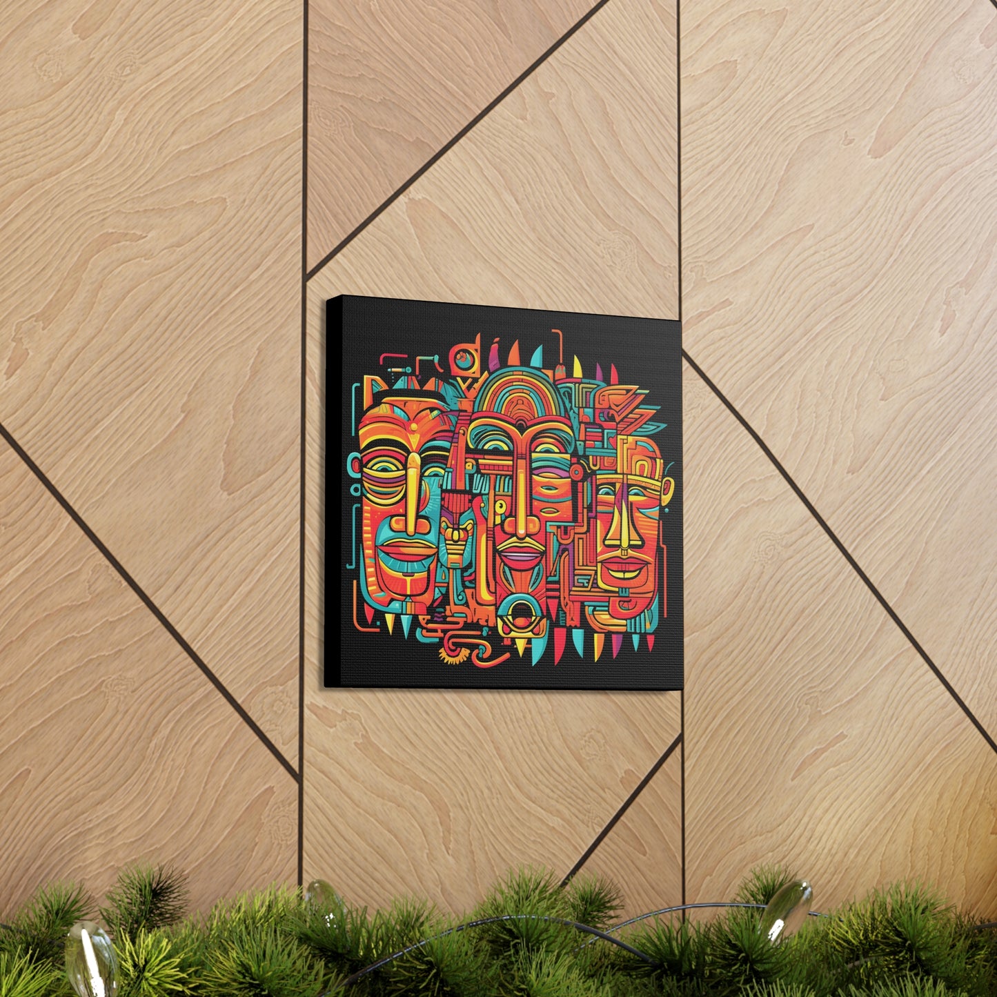 Laughing Aztecs Fine Art Print Canvas Wall Art