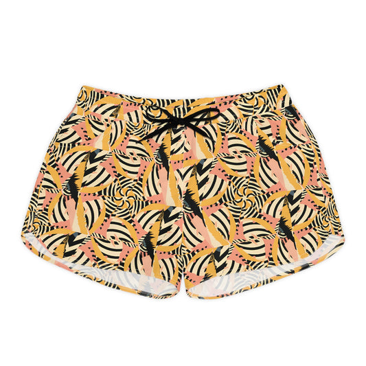 Zebra Print Tropical Light Funky Women's Casual Shorts