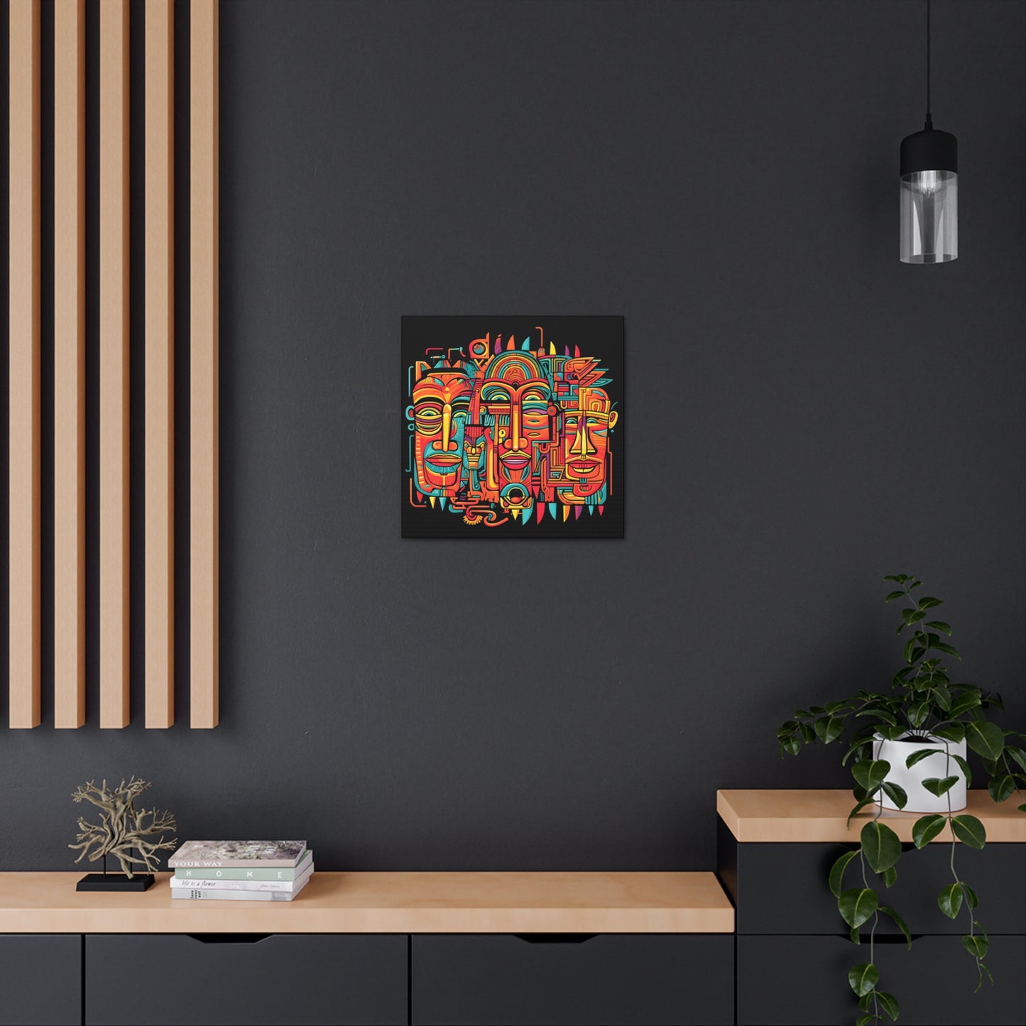 Laughing Aztecs Fine Art Print Canvas Wall Art