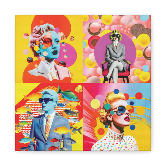 4 Panel Surreal American Life Style Fine Art Print Canvas Wall Art