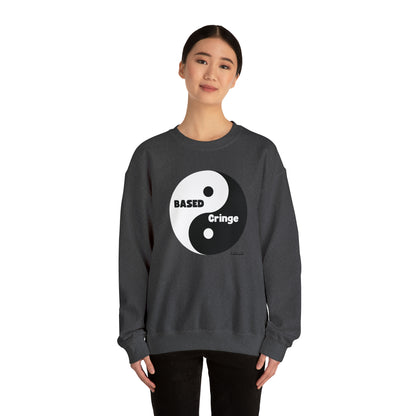 Based/Cringe Yin Yang Funny Unisex Casual Sweatshirt