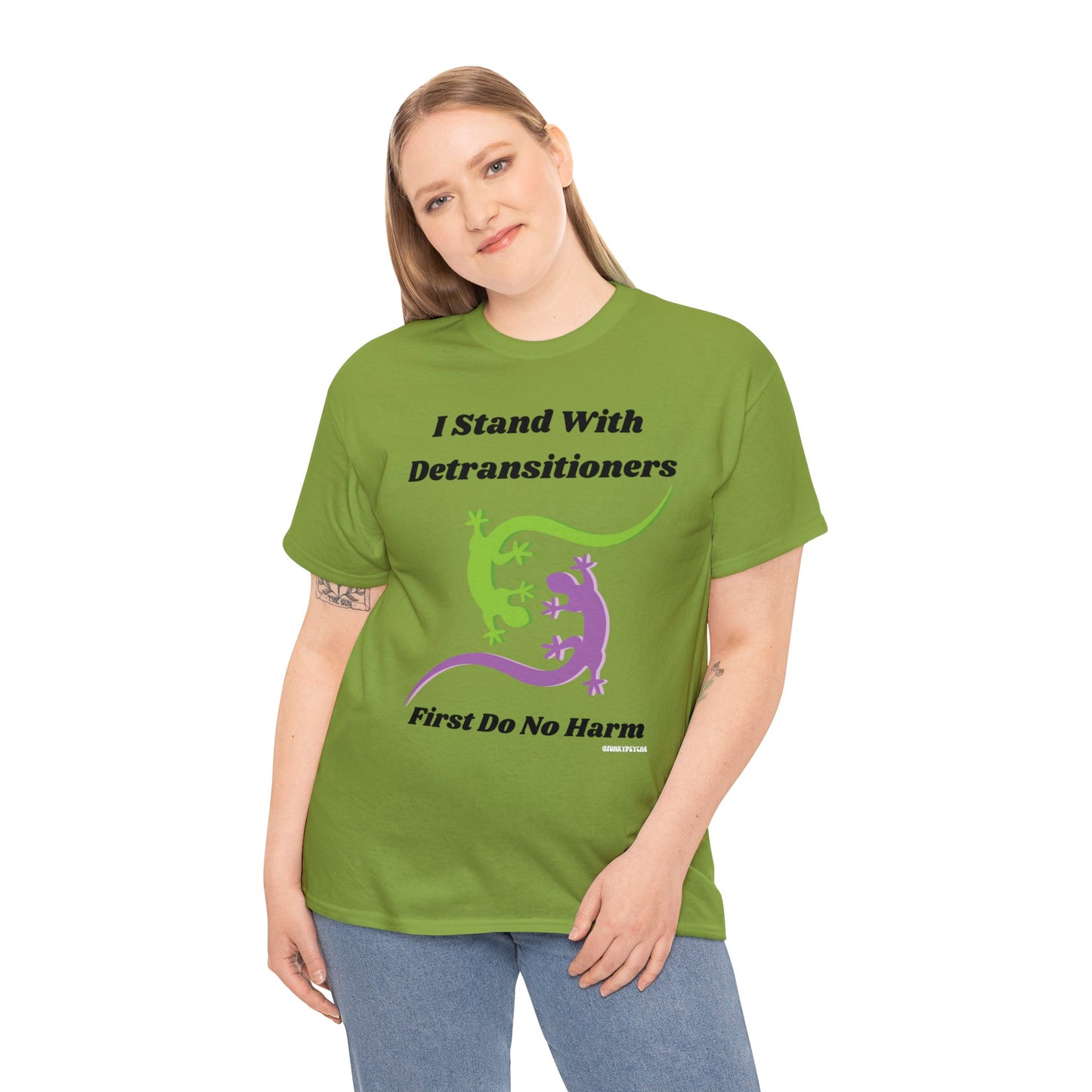 I Stand With Detransitioners, First Do No Harm Detransition Unisex Cotton Tee