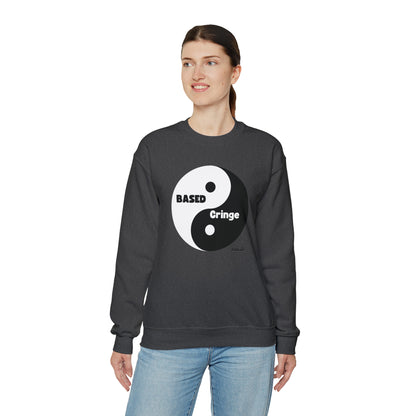 Based/Cringe Yin Yang Funny Unisex Casual Sweatshirt