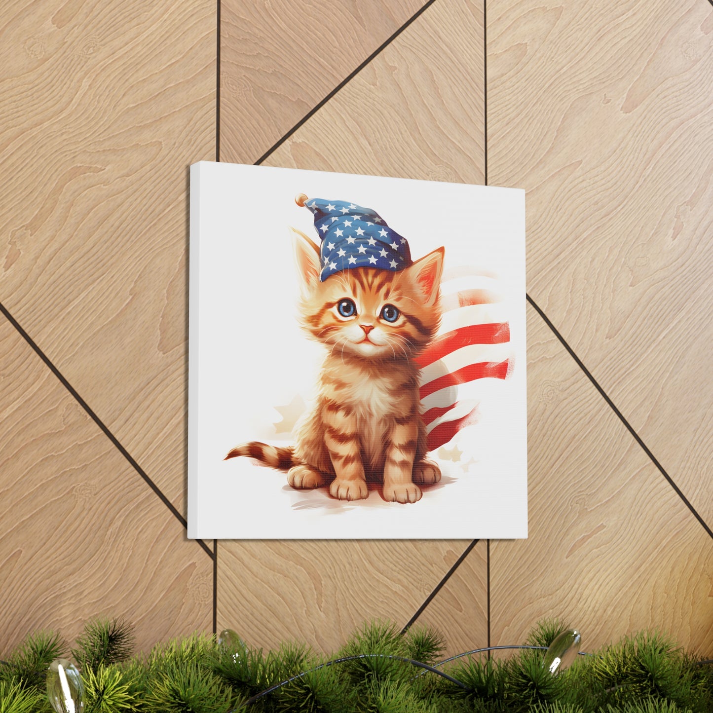 Based Freedom Kitten Cute Canvas Wall Art