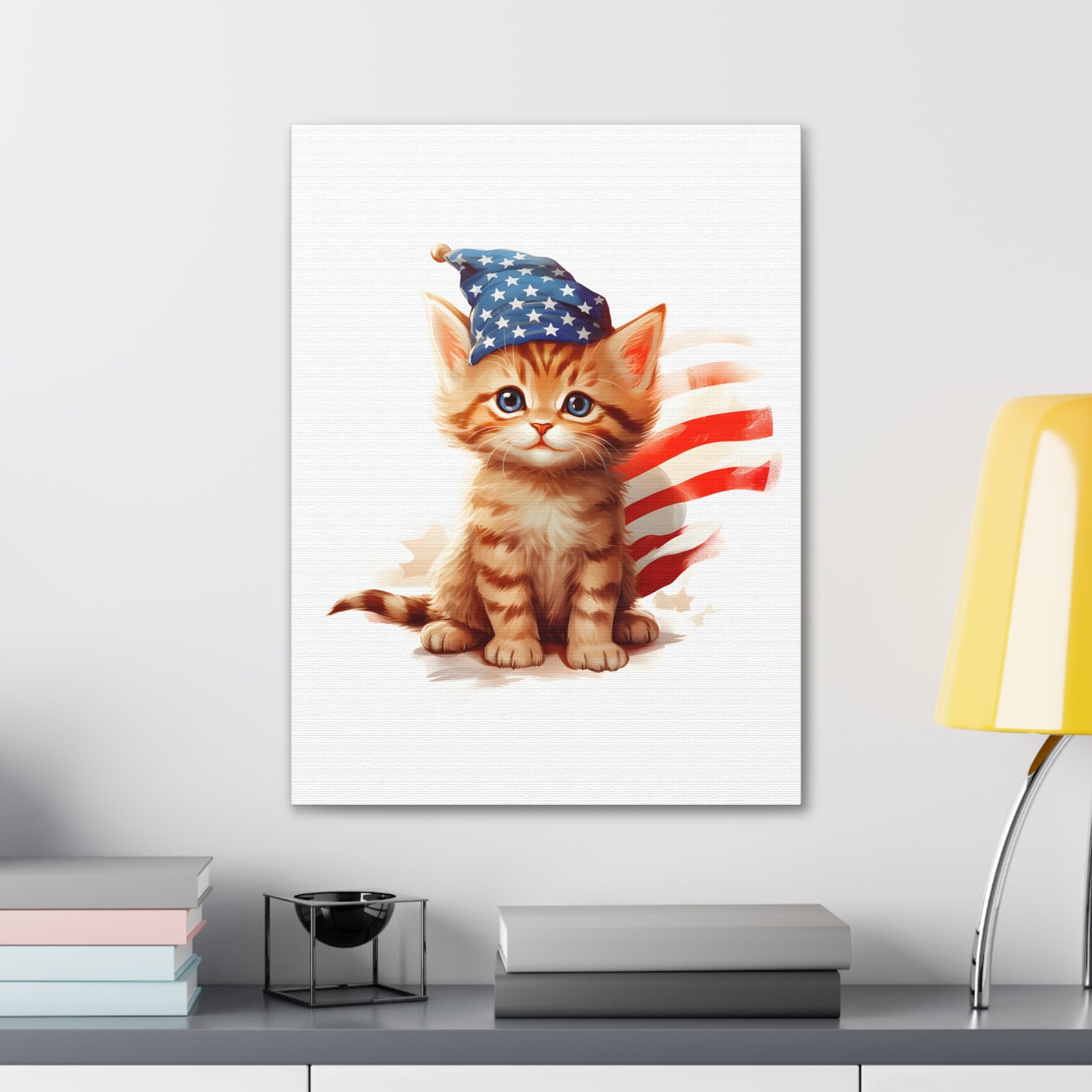 Based Freedom Kitten Cute Canvas Wall Art