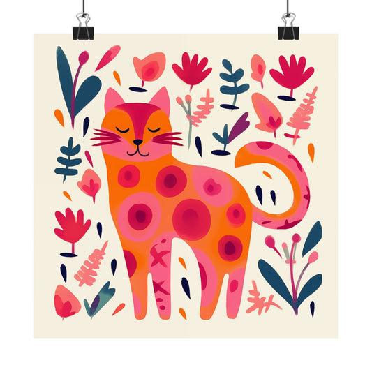 Sweet Happy Cat Cute Fine Art Poster