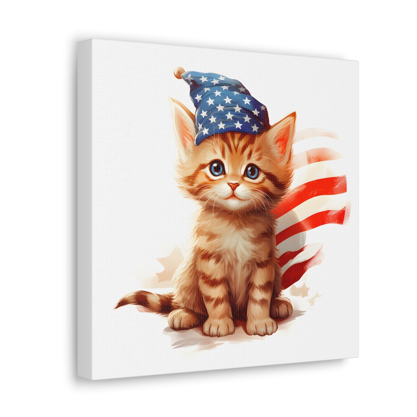 Based Freedom Kitten Cute Canvas Wall Art