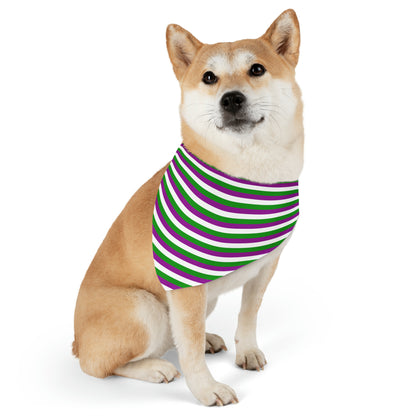 TERF Striped Pet Bandana Collar