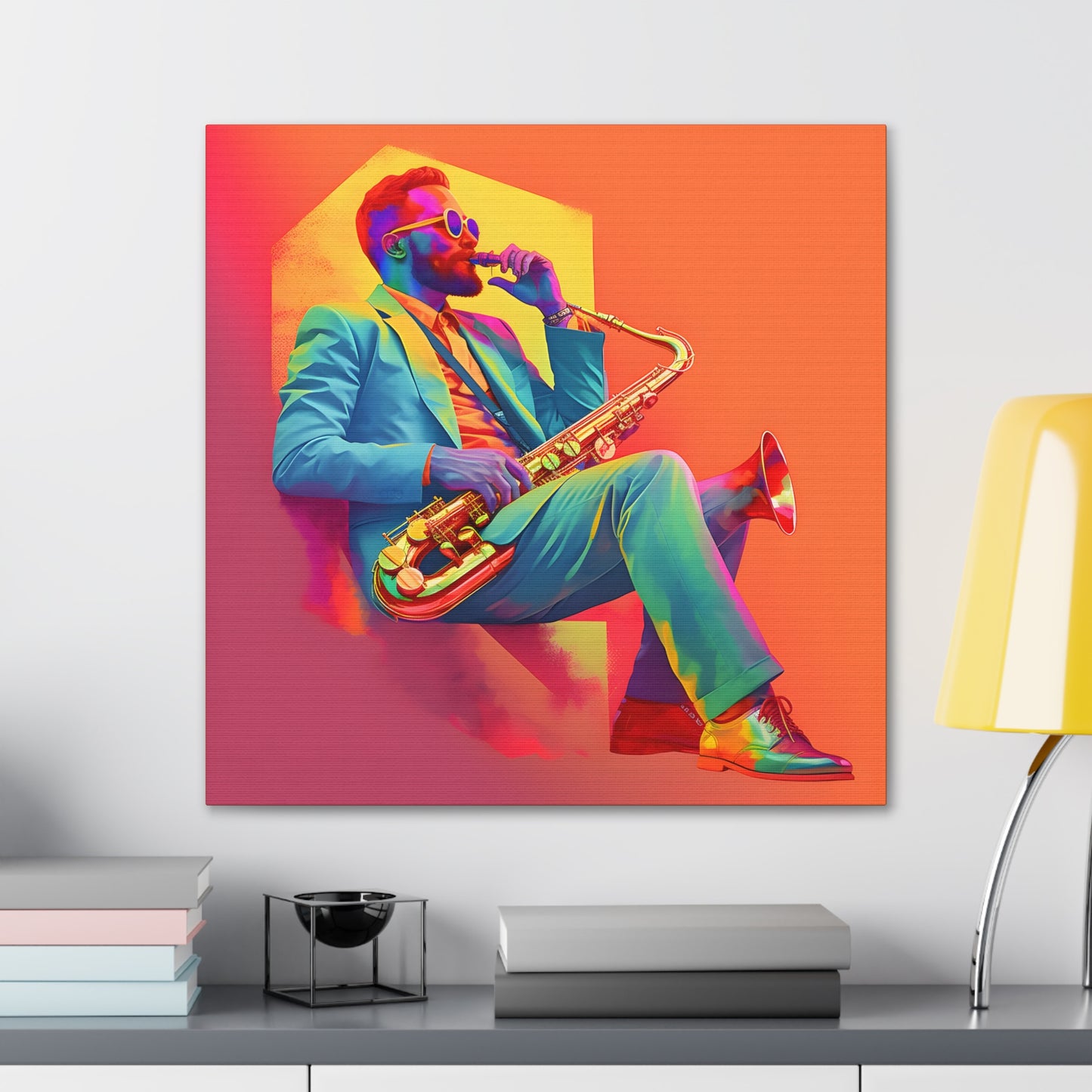 Tooting His Own Horn Fine Art Print Canvas Wall Art