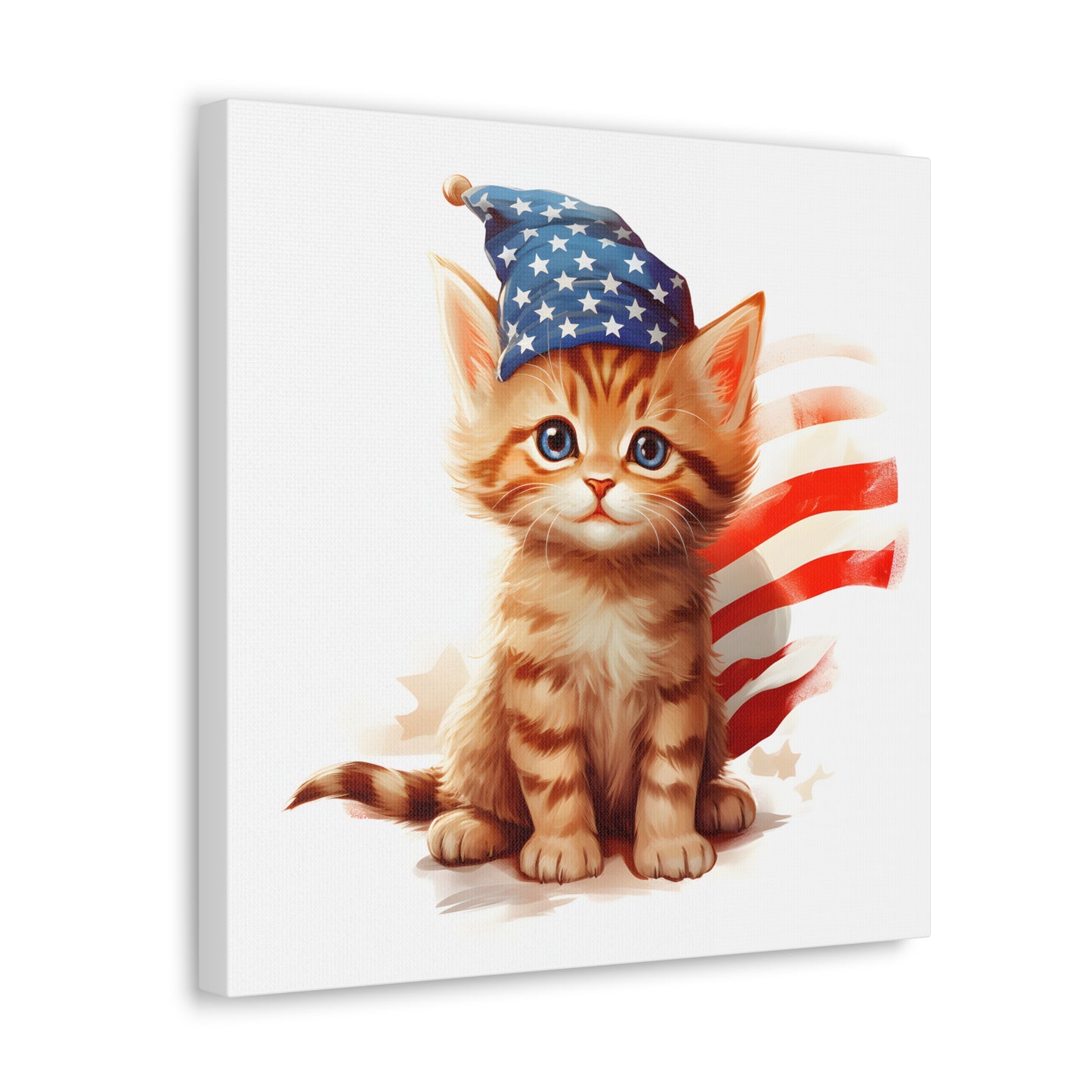 Based Freedom Kitten Cute Canvas Wall Art