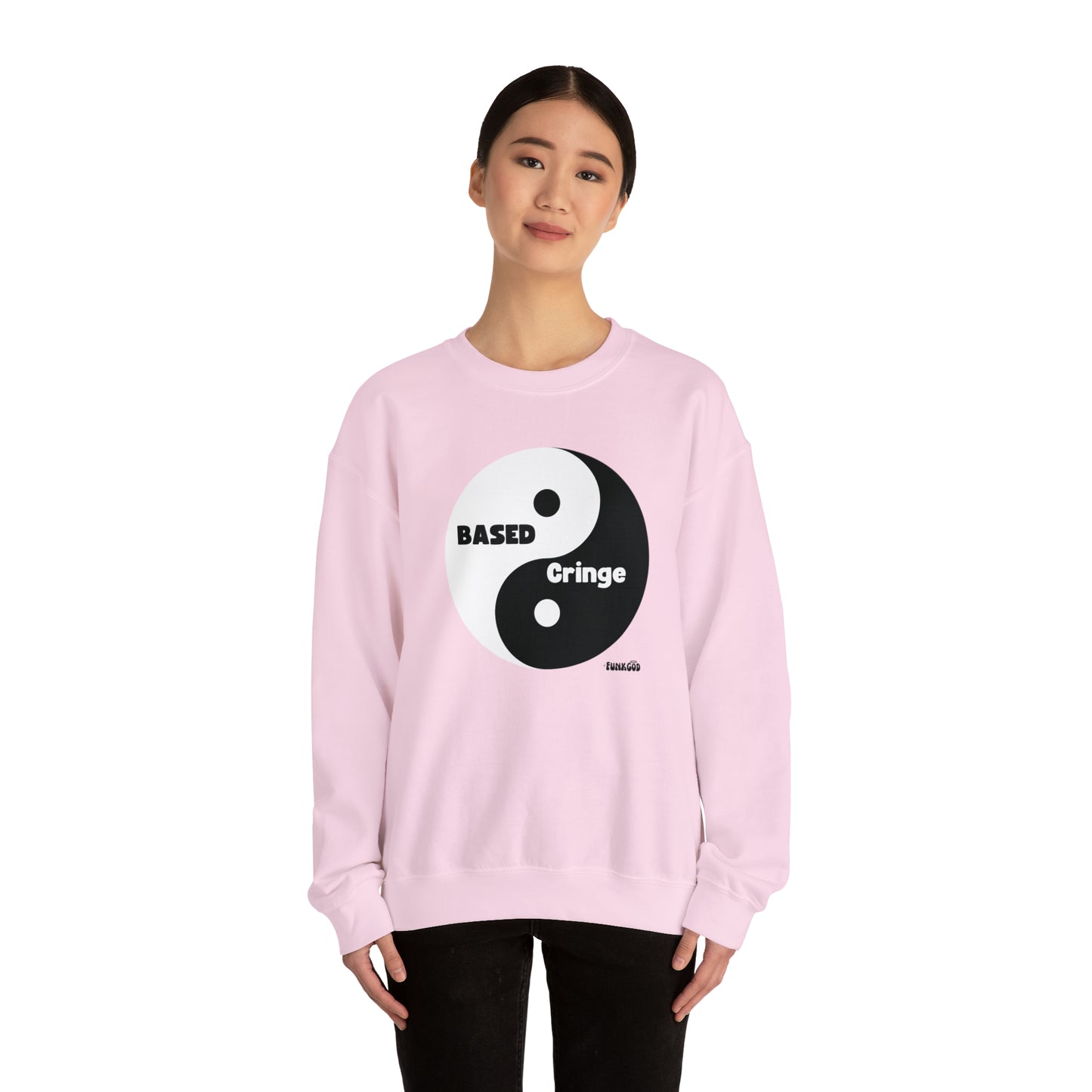 Based/Cringe Yin Yang Funny Unisex Casual Sweatshirt