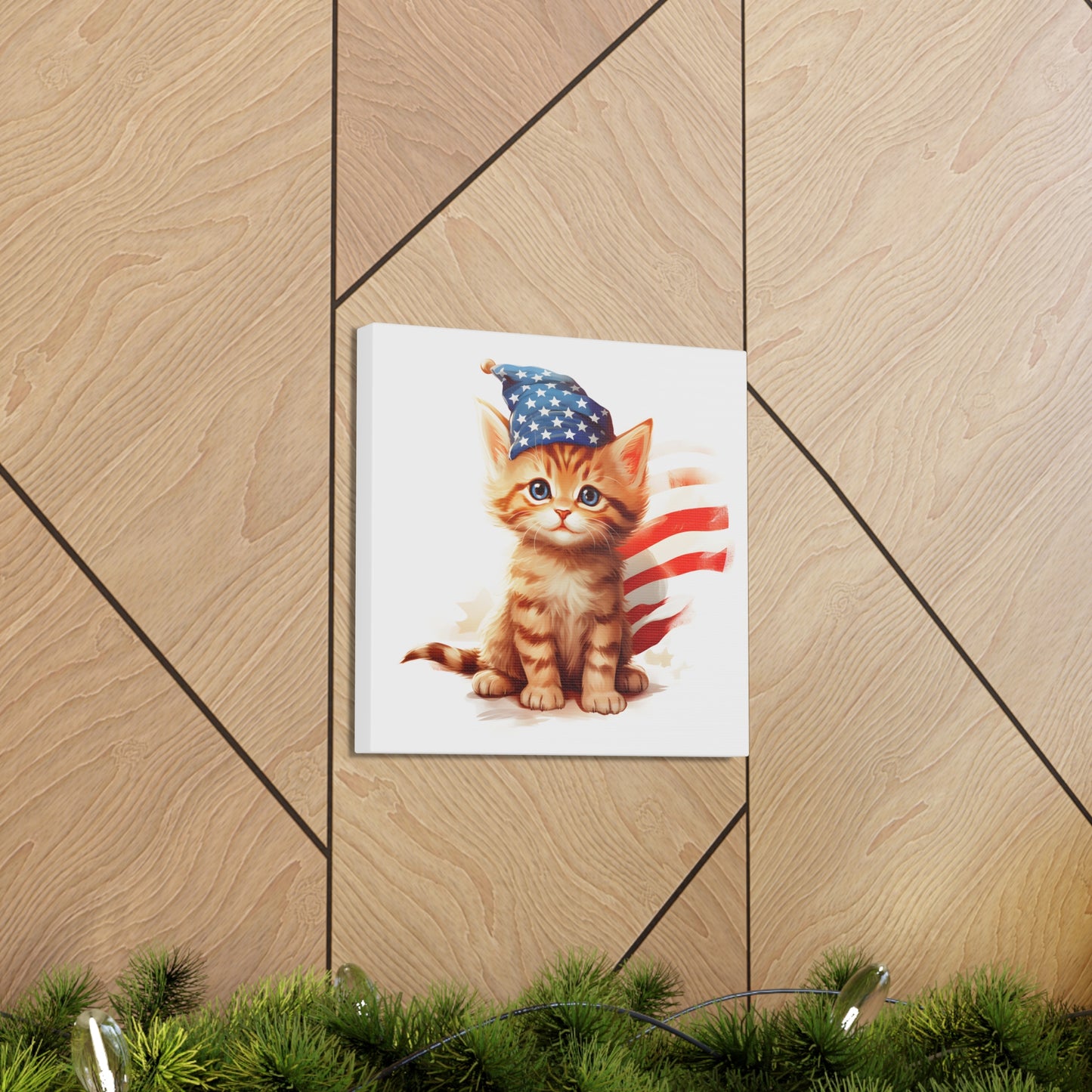 Based Freedom Kitten Cute Canvas Wall Art