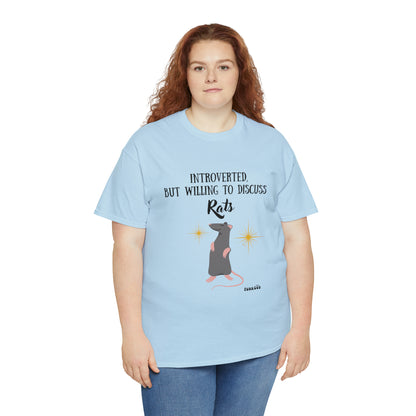 Rat Lover Unisex T-Shirt "Introverted But Willing to Discuss Rats"
