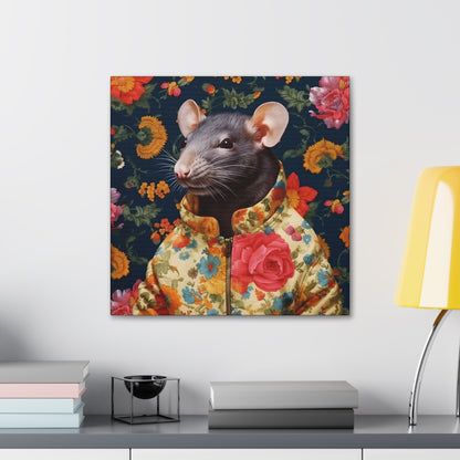 Fancy Rat Fine Art Print Canvas Wall Art