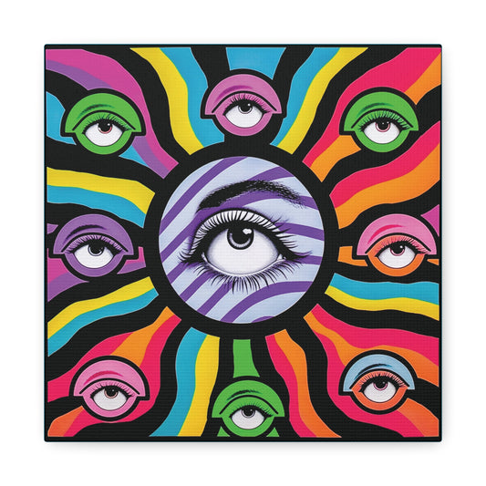 The Eyes Have It Psychedelic Eye Surrealist Colorful Fine Art Print Canvas Wall Art