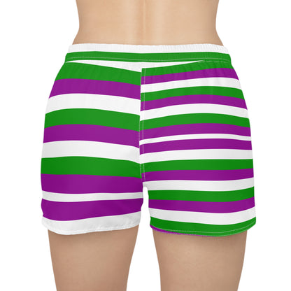 Women's Suffrage Feminist Flag Colors Funky Women's Shorts