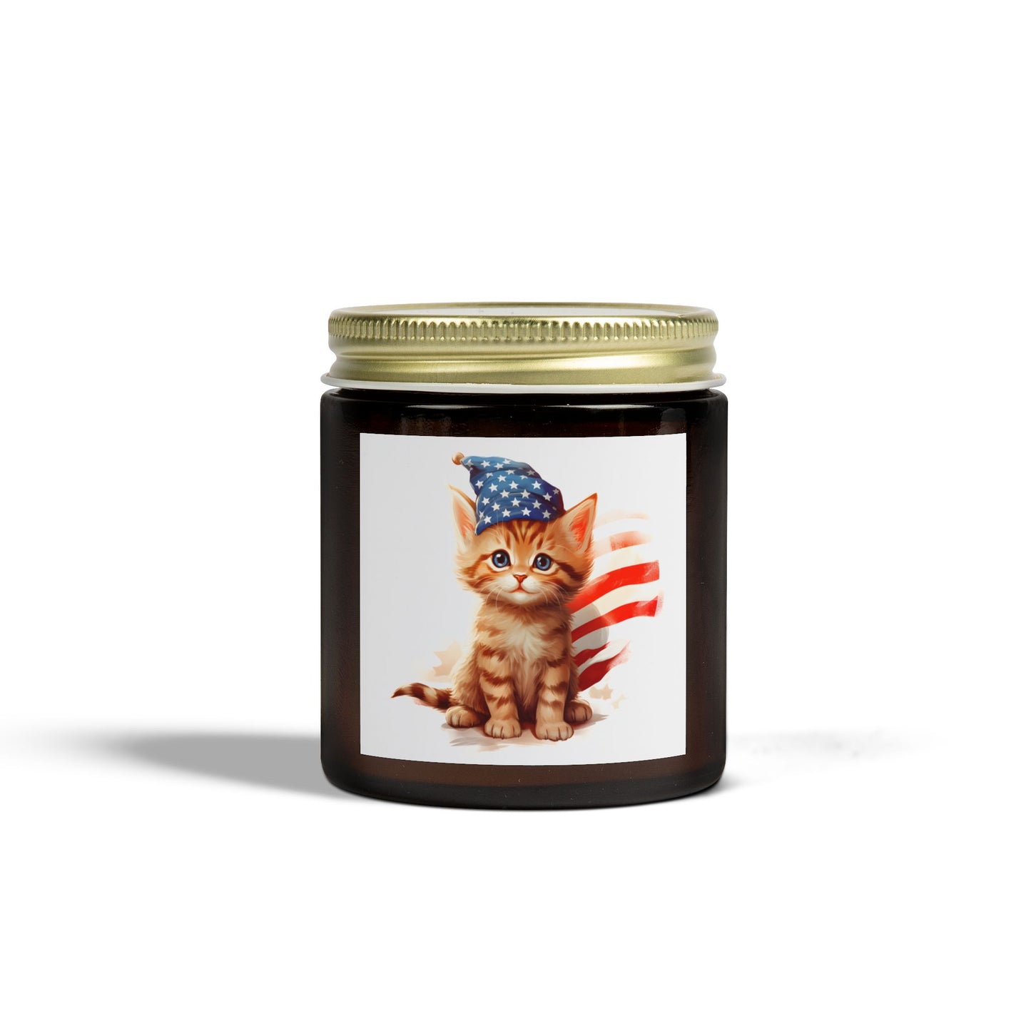 Patriotic Cat Scented Candle - 10 Different Scents