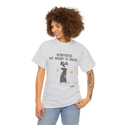 Rat Lover Unisex T-Shirt "Introverted But Willing to Discuss Rats"