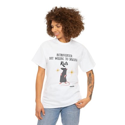 Rat Lover Unisex T-Shirt "Introverted But Willing to Discuss Rats"