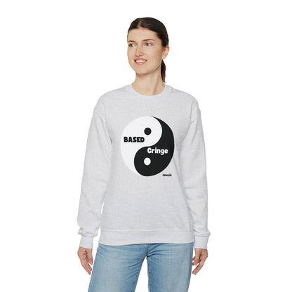 Based/Cringe Yin Yang Funny Unisex Casual Sweatshirt