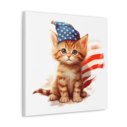 Based Freedom Kitten Cute Canvas Wall Art