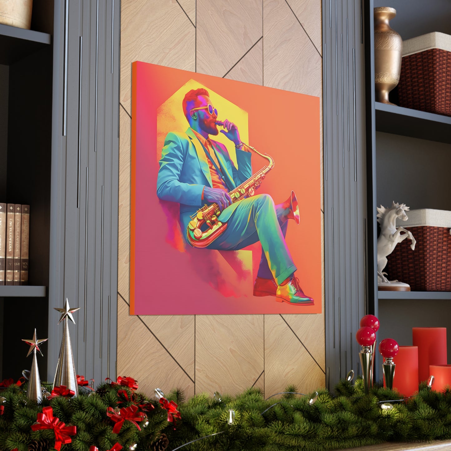 Tooting His Own Horn Fine Art Print Canvas Wall Art