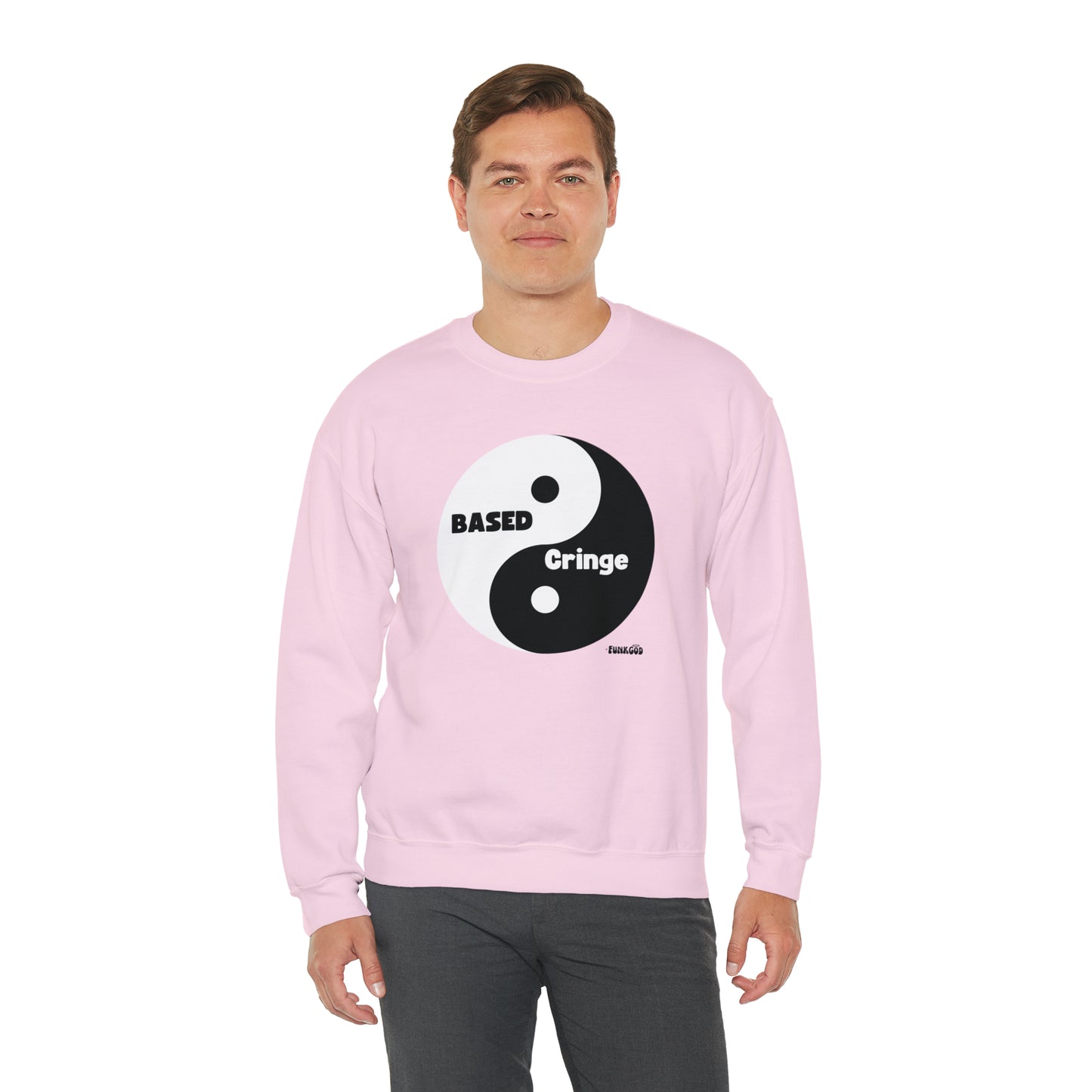 Based/Cringe Yin Yang Funny Unisex Casual Sweatshirt