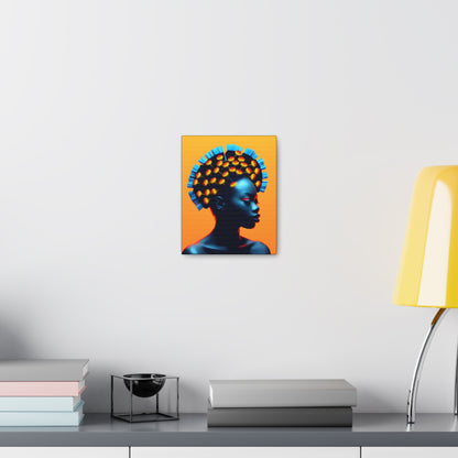 Peacock African Goddess Fine Art Print Canvas Wall Art