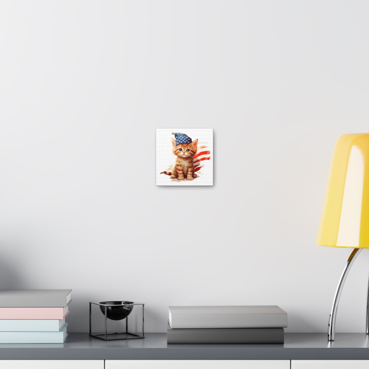 Based Freedom Kitten Cute Canvas Wall Art