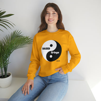 Based/Cringe Yin Yang Funny Unisex Casual Sweatshirt