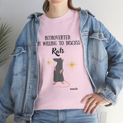 Rat Lover Unisex T-Shirt "Introverted But Willing to Discuss Rats"