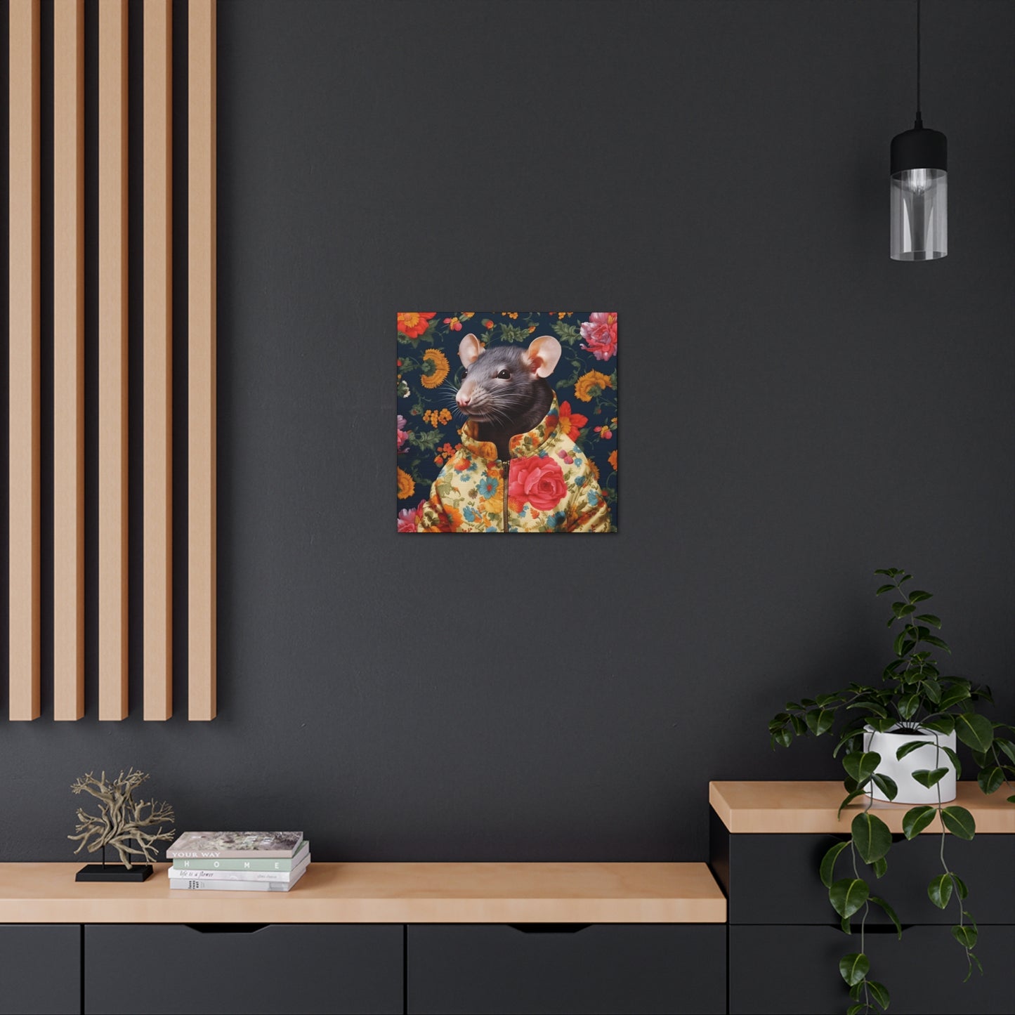 Fancy Rat Fine Art Print Canvas Wall Art