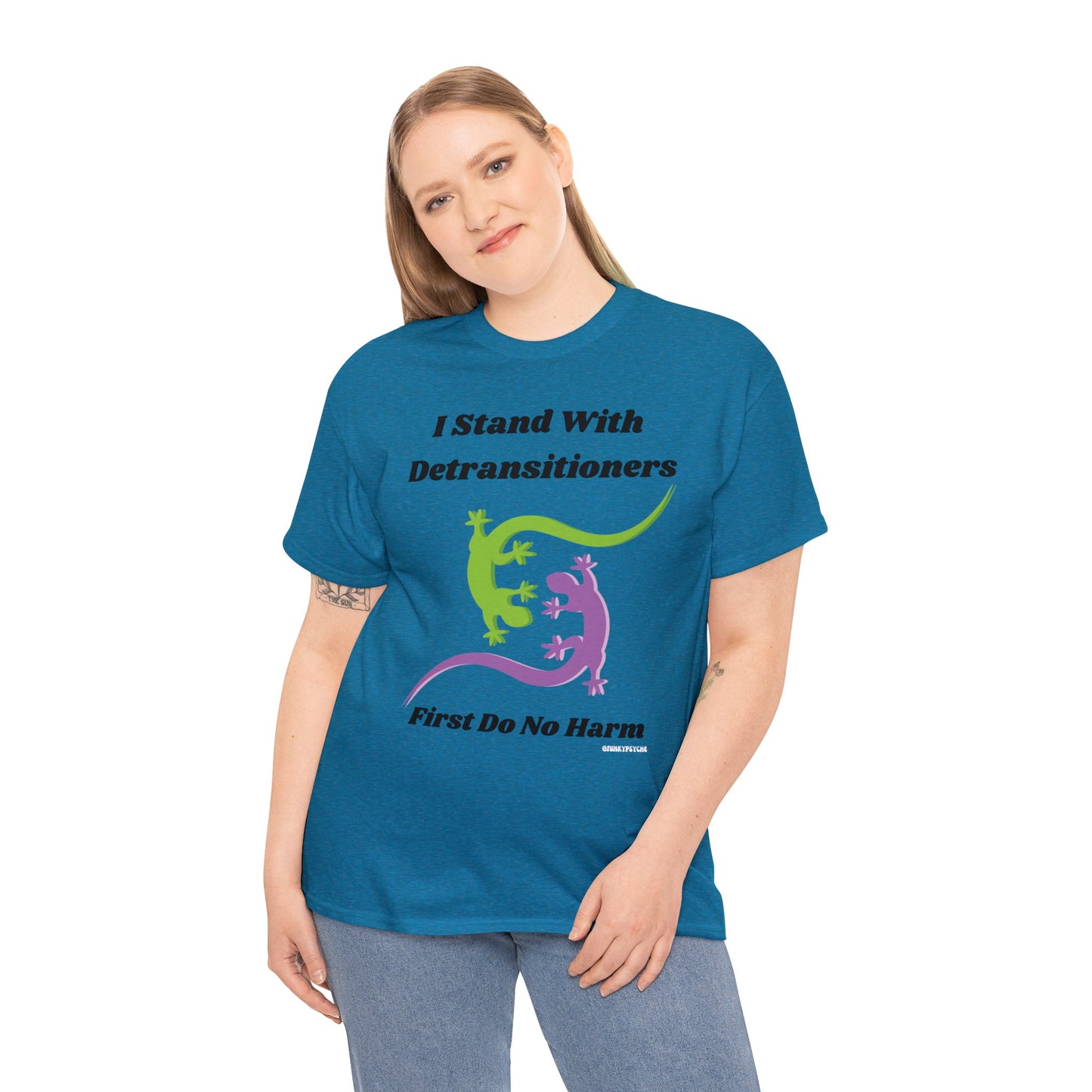 I Stand With Detransitioners, First Do No Harm Detransition Unisex Cotton Tee