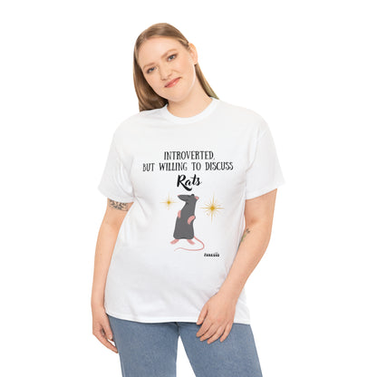 Rat Lover Unisex T-Shirt "Introverted But Willing to Discuss Rats"