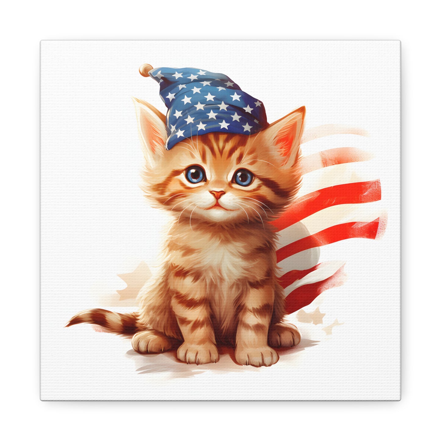 Based Freedom Kitten Cute Canvas Wall Art