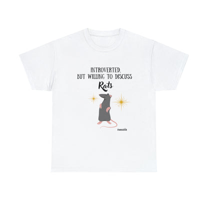 Rat Lover Unisex T-Shirt "Introverted But Willing to Discuss Rats"
