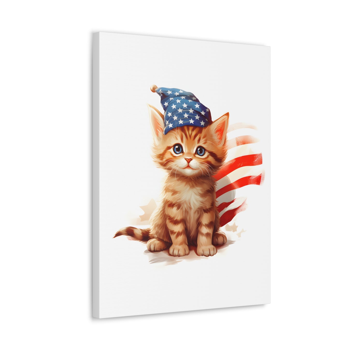 Based Freedom Kitten Cute Canvas Wall Art