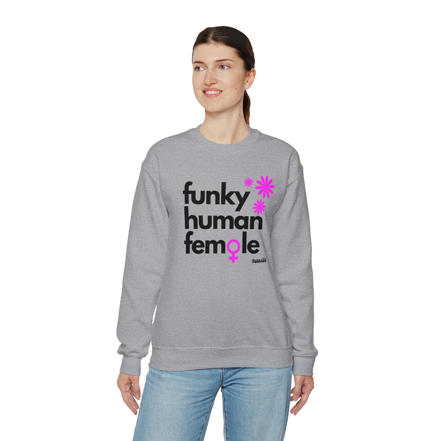 Funky Human Female Slogan Women's Casual Sweatshirt